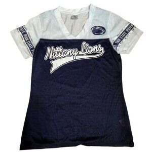 Rivalry Threads Penn State Nittany Lions Mesh Jersey Shirt Navy White Womens M